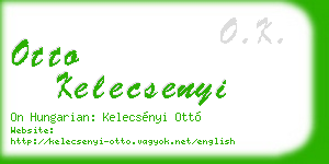 otto kelecsenyi business card