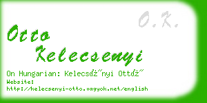 otto kelecsenyi business card